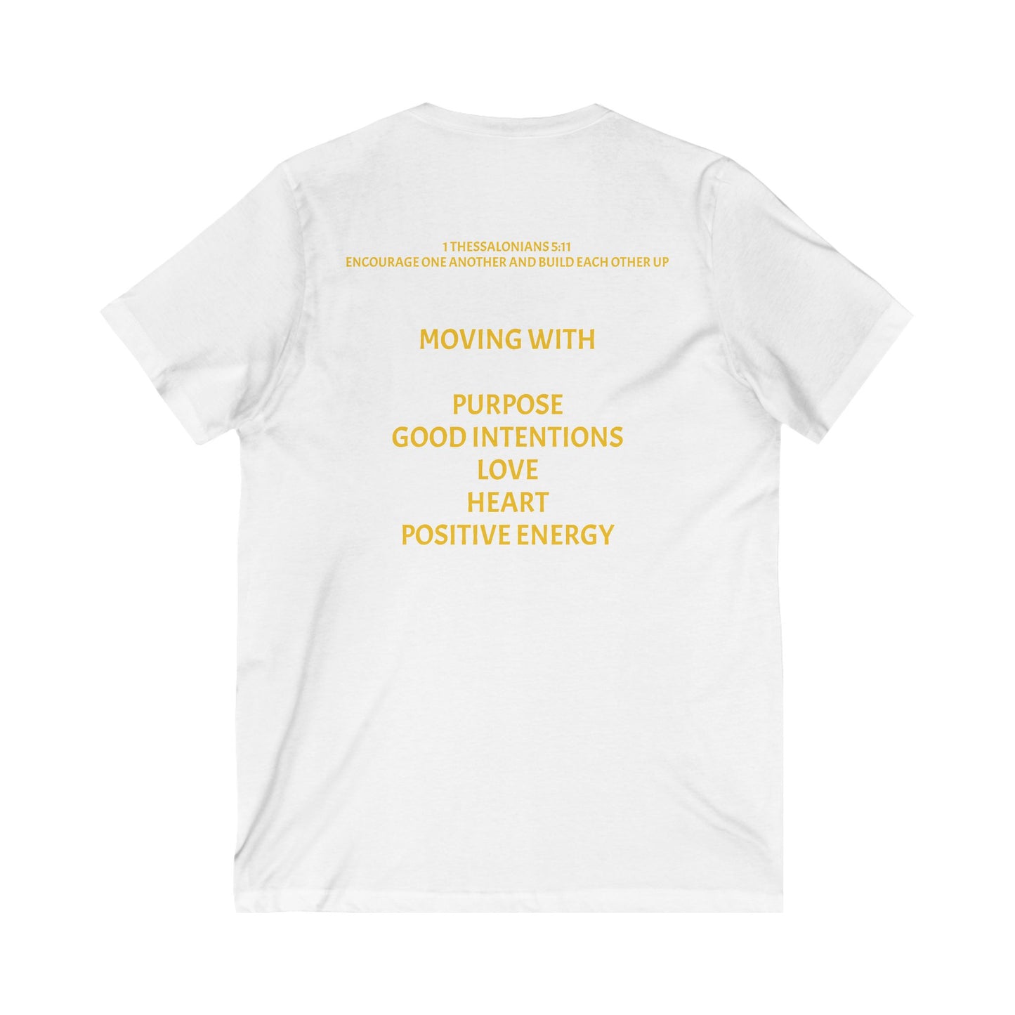 Inspirational Unisex V-Neck Tee - Positive Energy Message