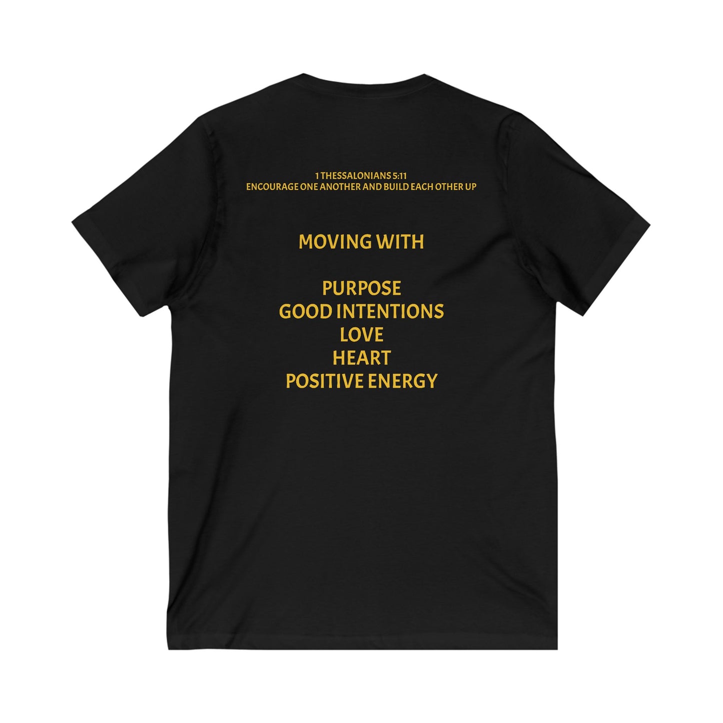 Inspirational Unisex V-Neck Tee - Positive Energy Message