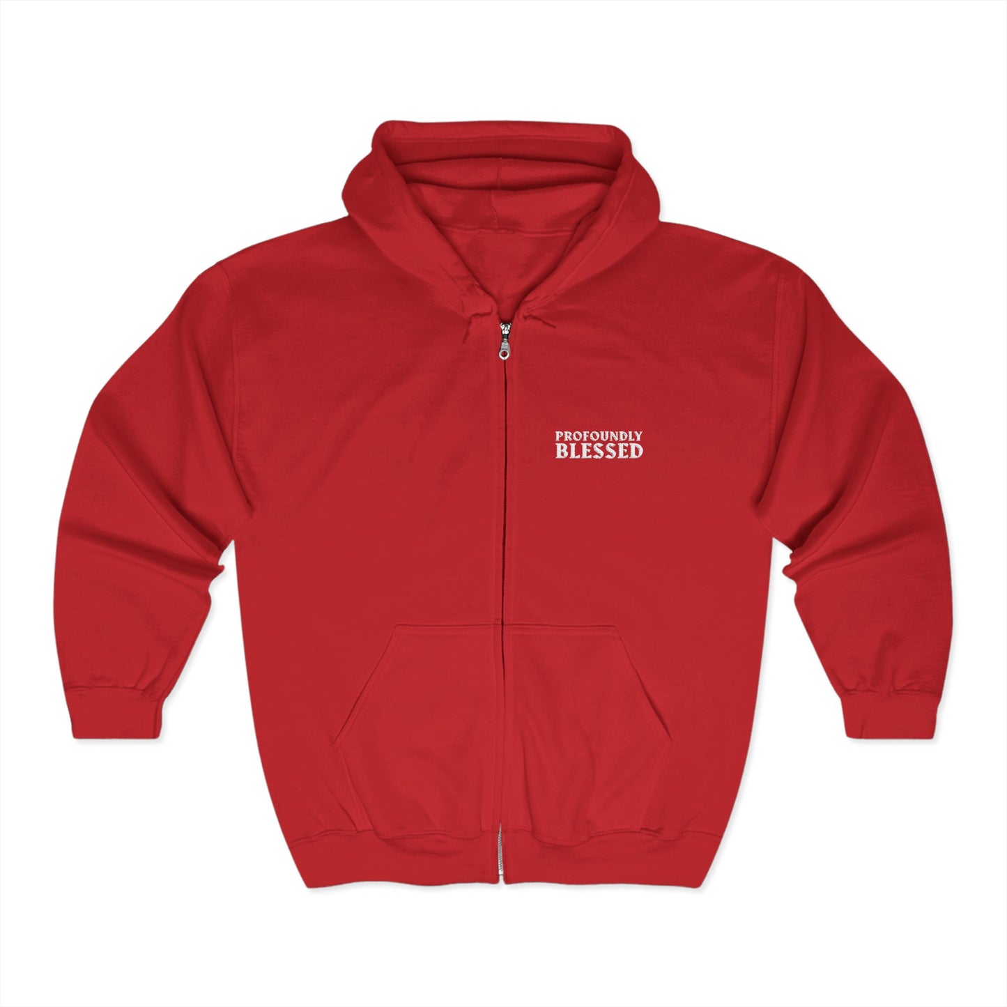 Profoundly Blessed Zip-Up Hoodie - Unisex Heavy Blend Sweatshirt