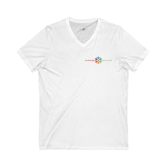 Inspirational Unisex V-Neck Tee - Positive Energy Message