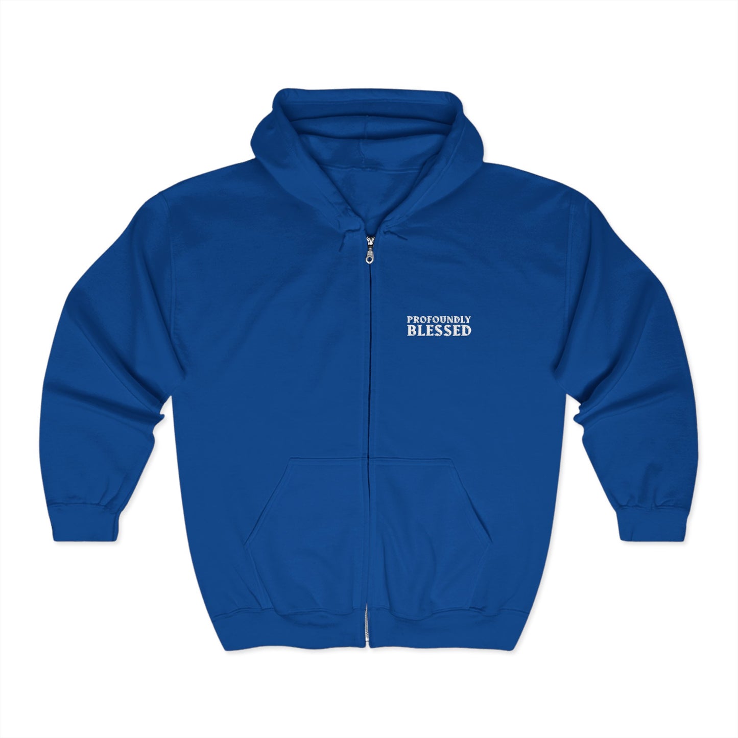 Profoundly Blessed Zip-Up Hoodie - Unisex Heavy Blend Sweatshirt