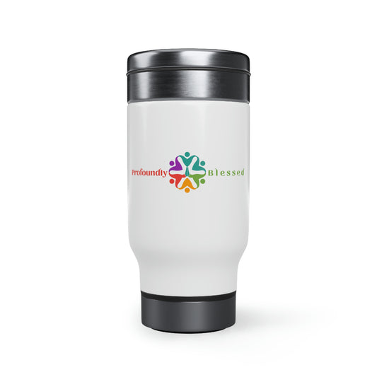 Profoundly Blessed Stainless Steel Travel Mug with Handle, 14oz